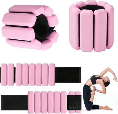 Verstelbare gewichtsmanchetten 2 stuks van 1 lb (0,45 kg) voor polsen en enkels, ideaal voor yoga, dans, pilates, cardio en aerobics
