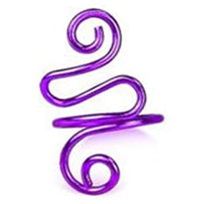 Haakspanningsring Legering Verstelbaar Buigbaar Garenspanningscontrole Ring voor DIY Paars paars