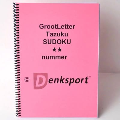 Denksport- Groot letter -Sudoku - Moeilijkheidsgraad: 2-sterren