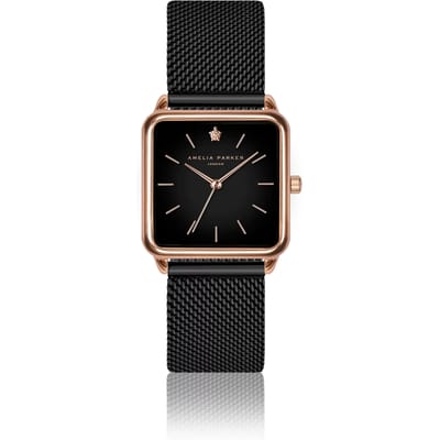 Dameshorloge Amelia Parker Night Plaza Black Mesh
