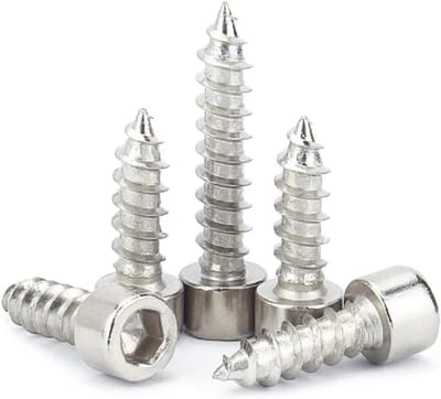 Roestvrijstalen zelftappende schroeven met binnenhexagon, M1.7×5mm, 200 stuks voor houtverbindingen en constructies