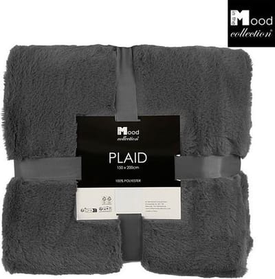 In The Mood Collection Bronte Fleece Deken – L200 x B150 cm – Antraciet