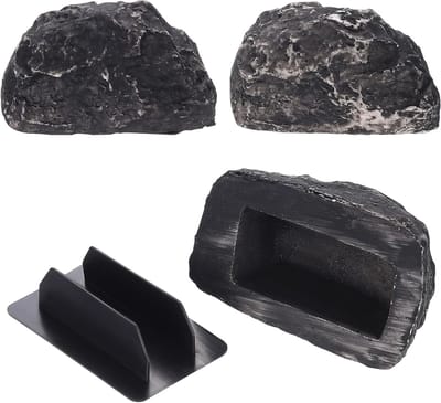 Set van 2 Buiten Sleutelversteckers, Verborgen Steen voor Sleutels, Geheime Opbergplek met Compartiment, Perfect voor Schatzoeken en Beveiliging van Waardevolle Items