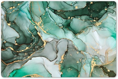 Placemats 45x30 cm - Placemat kunststof - 1 stuk - Goud - Marmer - Groen - Luxe - Marmerlook - Grijs - Borden onderleggers - Decoratie voor op tafel - Keuken tafeldecoratie accessoires - Vinyl onderlegger - Tafelversiering