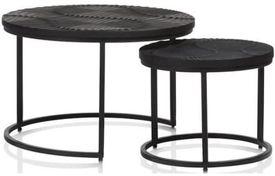 Coco Maison Salontafel - Coffee table - Set van 2- Zwart