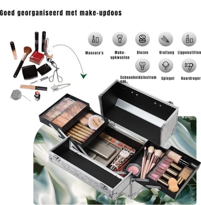 Core® Nagellak Koffer - Nagellak - Zilver - 34cm x 23cm x 29cm