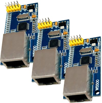 Netwerk Module - Ethernet Internet - Projecten Verbinden - W5500 Chip - 3 Stuks - Groen