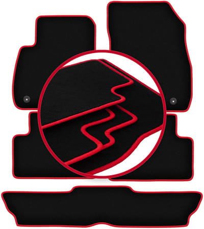 CARLUX-RED automatten voor: Opel Zafira C 7-zitter (2012-2019)