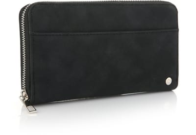 She life style - PU leren Basic dames portemonnee met voorvakje - Zwart