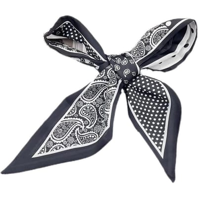 Petite ceinture de taille en foulard de soie, bandeau pour femmes, ruban polyvalent fin pour chemise printemps et automne noir