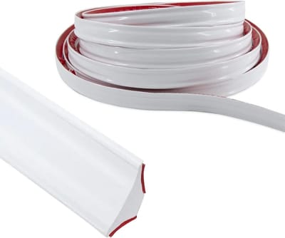 Decoratieve PVC Quadrant Strip van 2.5m, Zelfklevende Mould Strip voor Wandafwerking en Hoekdecoratie, Laminaatvloer Randafwerking (12*9mm)
