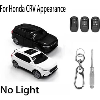 Étui Intéressant Pour Clé de Voiture Pour Honda Civic Accord Hr-V Cr-V Crv    Housse Étui pour Clé 3 4 5 Boutons Accessoires Porte-clés White black