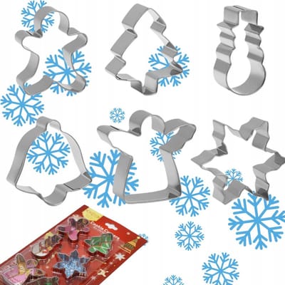 Hangzhou A Link Star Technologie - Zes Stuks Bakvorm Set - Staal - Kerstmotieven