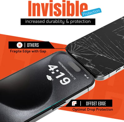 My Case ScreenProtector geschikt voor iPhone 15 Pro Max - Ultra Sterk , Krasbestendig Premium Glasfolie - 2-Pack