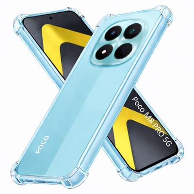 Hoesje geschikt voor Xiaomi Poco M8 Pro 5G backcover Shockproof siliconen Transparant