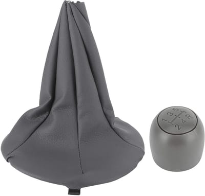 Dailygoods- Versnellingspookhoes 5 Snelheden - Pookknop - Lederen Cover - Geschikt voor Panda 2003-2012/500/500C 2007-2013 - Luxe Styling - Eenvoudige Installatie - Schakelknop