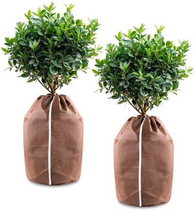 Unyqoos® Herbruikbare thermische bescherming voor potplanten met trekkoord en rits