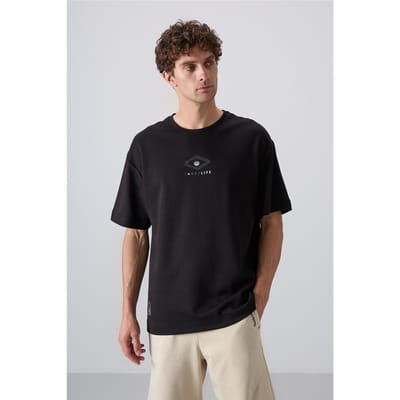 Oversized Katoenmix Logo T-shirt