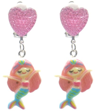 Zeemeermin oorbellen - Clip on - 4 Centimeter - Cadeautip - Geen gaatjes nodig - Damesdingetjes