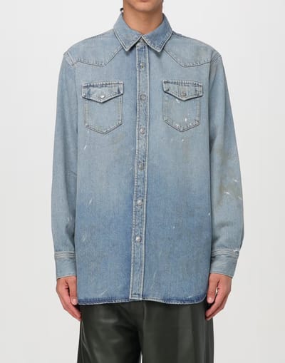 Karty distressed denim overshirt