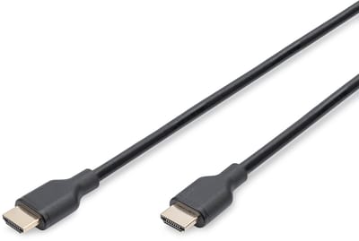 Digitus HDMI Aansluitkabel HDMI-A stekker 2.00 m Zwart DB-330124-020-S Ultra HD (8K), Vergulde steekcontacten HDMI-kabe