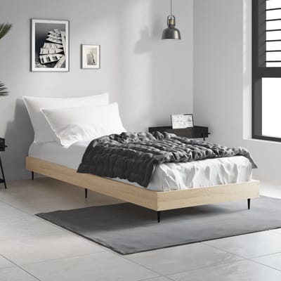 vidaXL - Bedframe - zonder - matras - hout - sonoma - eikenkleurig - 75x190 - cm