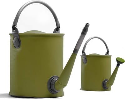 Opvouwbare gieter en emmer voor vers water, campinguitrusting voor tenten en festivals, praktische opvouwbare gieter voor tuin, camper of caravan, BPA-vrij