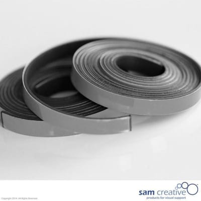Sam Creative Magneetband - Whiteboard - Grijs - 5mm - 2 rollen
