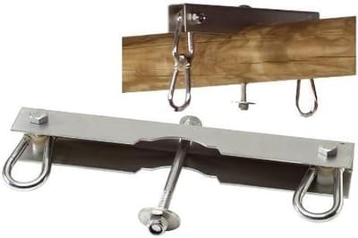 Schommelhaak - Ophanghaak Schommel - Schommel Ophangen - Met Nylon Lagers - 35 cm Lengte - Zilverkleurig