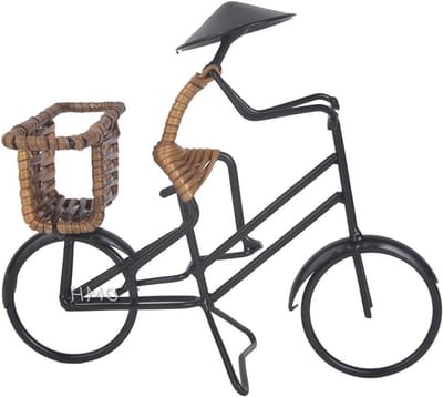 Fiets Kaarthouder - Bureau Accessoire - Kaarten Tonen - Handgemaakt Uniek - 17 x 10.5 x 15 cm - Zwart