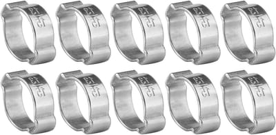 Verstelbare Rvs Slangklemmen Set van 10 Stuks voor Slangen van 13-15mm, Roestvrij Staal, Duurzaam en Betrouwbaar