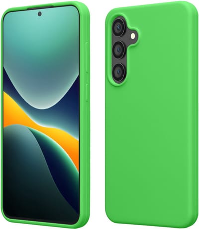 kwmobile telefoonhoesje geschikt voor Samsung Galaxy S23 FE - Hoesje met siliconen coating - Smartphone case in limoengroen