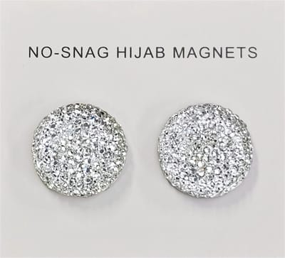 2x Hoofdoek Magneet - Magnetische Broche Acryl - Magneetbroche - Sjaal - Hijab Accessoires - Abaya - 18mm - Set 2 Stuks - Transparant