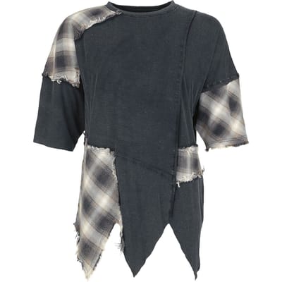 Black Premium by EMP Oversized T-shirt - Essential check T-Shirt - S tot XXL - voor Vrouwen - zwart