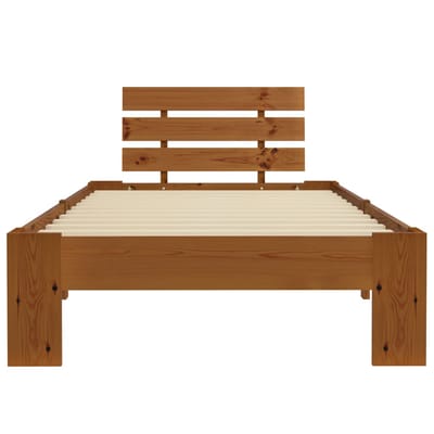 vidaXL - Bedframe - massief - grenenhout - honingbruin - 100x200 - cm