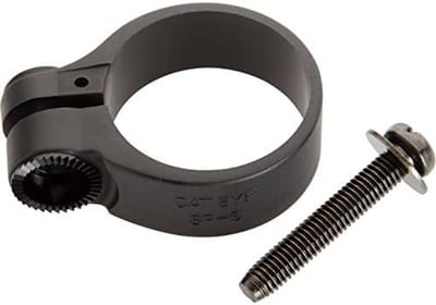 Klem voor Fietsverlichting en Reflectoren - 34,5-37,5 mm - Zwarte Buisklem