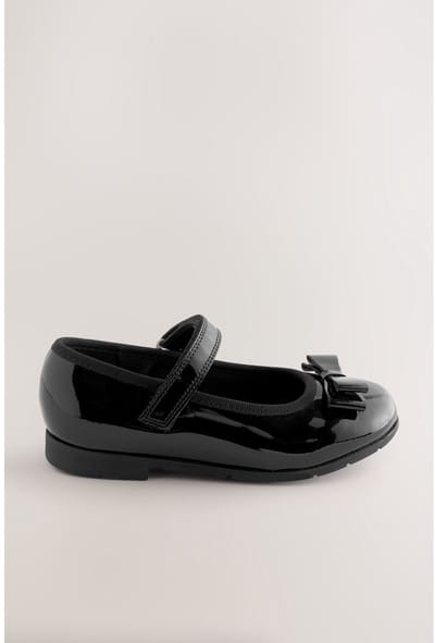 Next - Meisjes - School - Leren Mary Jane-schoenen met strik - Zwart