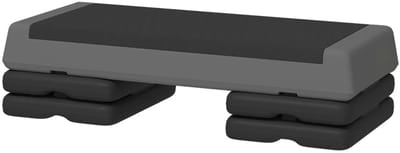 Fitness Step - Stepper - Aerobic Step - Stepbank - In Hoogte Verstelbaar 10.5‑20.5 cm - Antislip - Stepper Fitness - Fitnessstep - voor Thuis of op Kantoor - voor Revalidatie en Krachttraining - Grijs