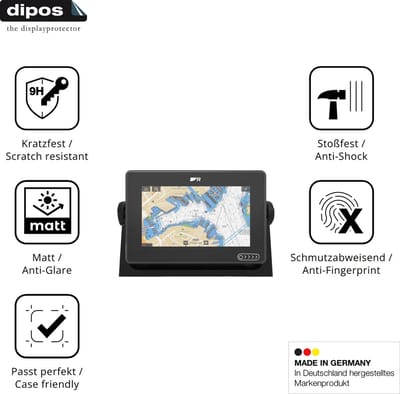 dipos – 2x Matte Pantserfolie geschikt voor Raymarine Axiom+ 7 | 9H Screenprotector
