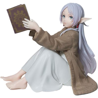 Anime Frieren Beyond Journeys End Schattig Lezend Figuurtje Nachtkleding Verfijnde PVC Collectie Desktop Ornamenten Model Hoge Kwaliteit Speelgoed gray