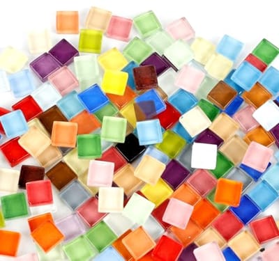 Kleurrijke Mozaïektegels voor Creatief Handwerk - 500 g, Vierkant, Voor Decoratie van Vazen, Fotolijsten en Aquaria
