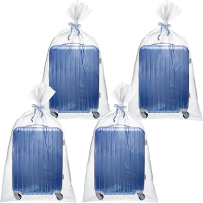 Set van 4 Herbruikbare Opbergzakken 100x152cm - Grote Doorzichtige Tassen voor Dekens, Koffers en Speelgoed