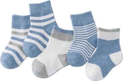 Winkrs - Baby Sokjes Blauw - 5 paar - 6-12 Maanden