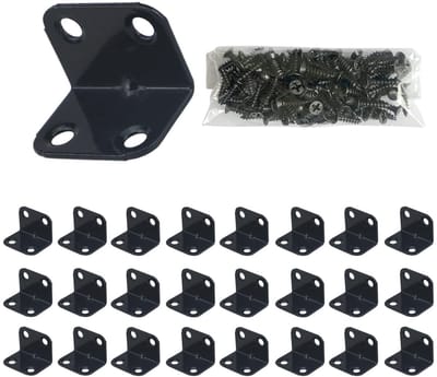 Dailygoods- Hoekbeugels 24 Stuks - L-vormige Beugels - Roestvrij Staal - Beugels voor Hout - Reparatie voor Meubels - Geschikt voor Binnen/Buiten - Hoekbeugel