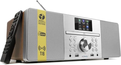 Muziek Systeem - Alles-in-één speler - Muziek Luisteren - Stereo Geluid - 20W - Houtkleur