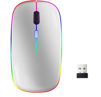 Draadloze computermuis met RGB LED dual mode Bluetooth/Wifi