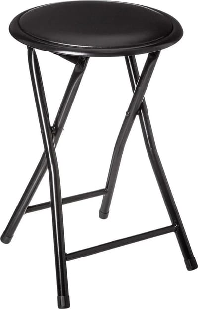 Lowander kruk rond Ø33x45cm - Pianokruk inklapbaar - Zwart