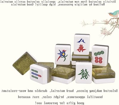 Mahjong Spelbundel - Reisset Tegels - Traditioneel Spel - Kristal Acryl - 146 Tegels - Meerdere Kleuren