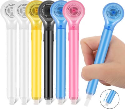 Correctietape 6 Stuks - Whiteout Pennen - Directe Fouten Corrigeren - Sneldrogend En Glad - 15x3cm - Wit