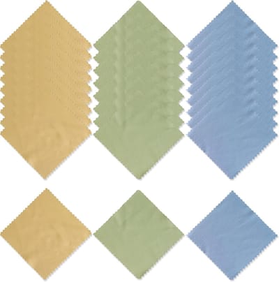 30 Stuks Microvezeldoeken voor Glazen, Herbruikbare Schoonmaakdoeken 15 x 18 cm voor Lensen en Brillen